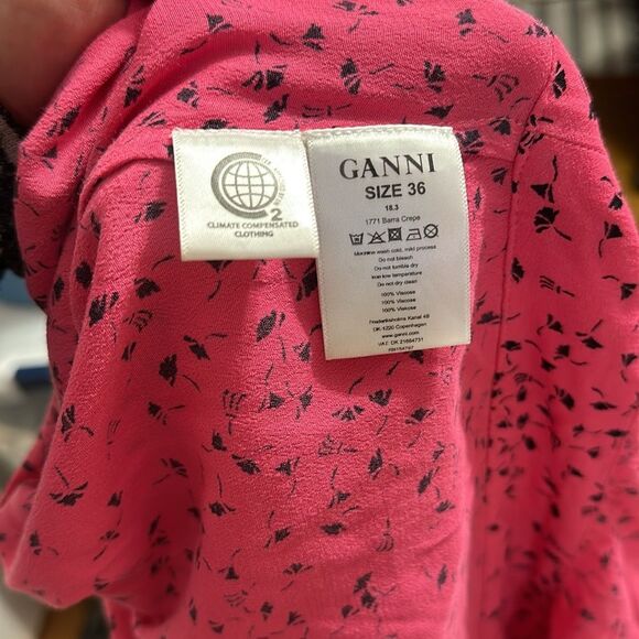 GANNI Barra Crepe Wrap Top - Picture 6 of 6